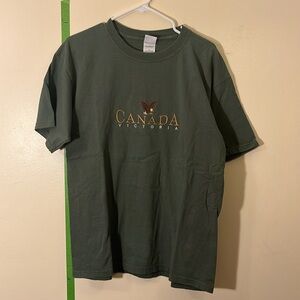 Vintage Victoria Canada Embroidered T Shirt Sz L